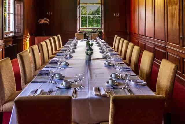 Courtyard Room at Edgbaston Golf Club, elegant meeting space for formal events.