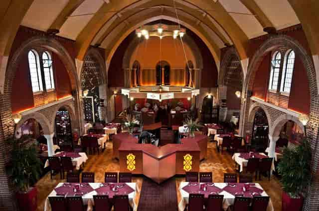 Elegant reception room in Mughal-e-Azam, perfect for events and meetings.