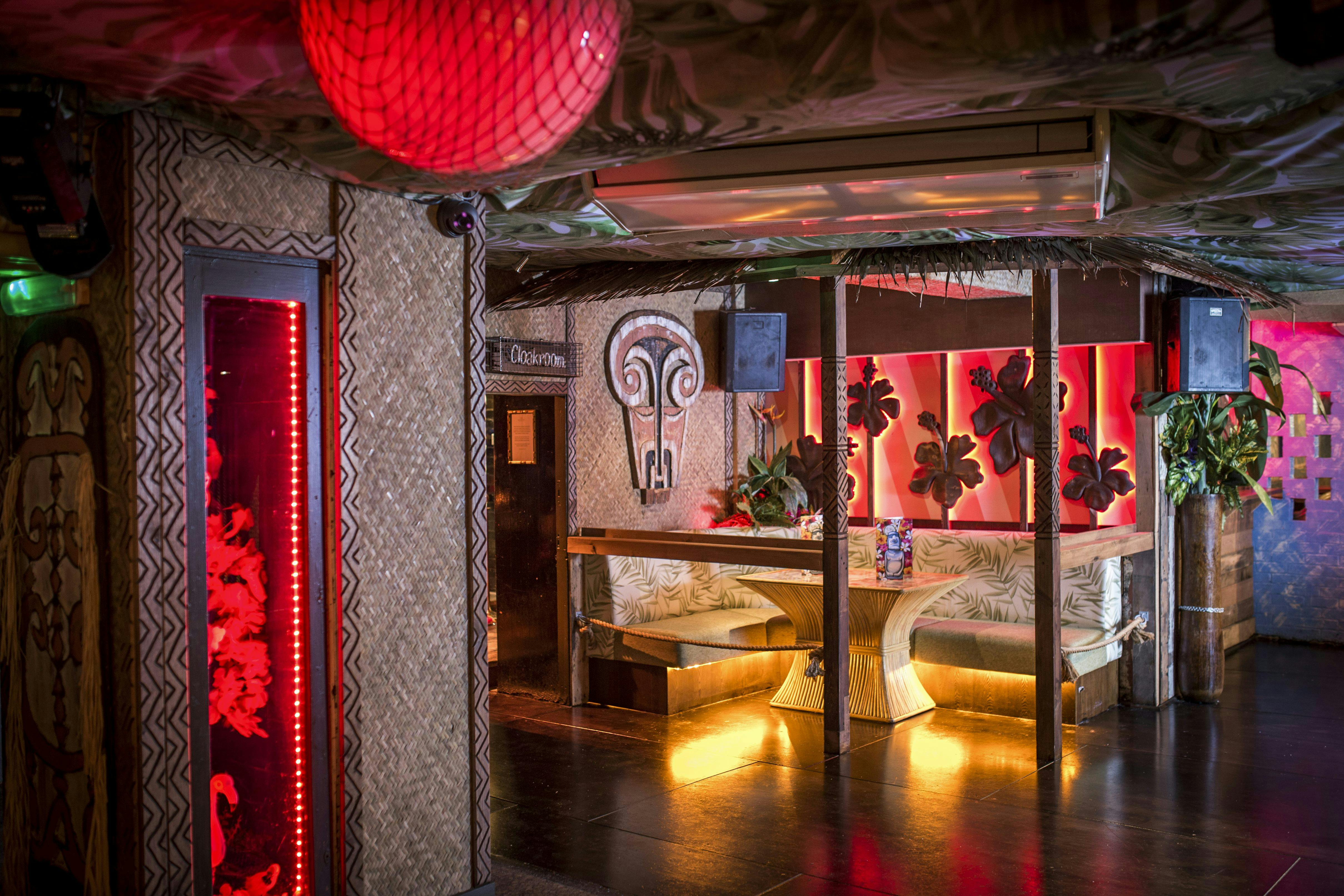 Vibrant tropical event space in Lola Lo Bristol, ideal for parties and gatherings.