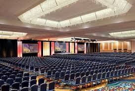 Spacious Marquis Ballroom at Anaheim Marriott, ideal for corporate conferences and events.
