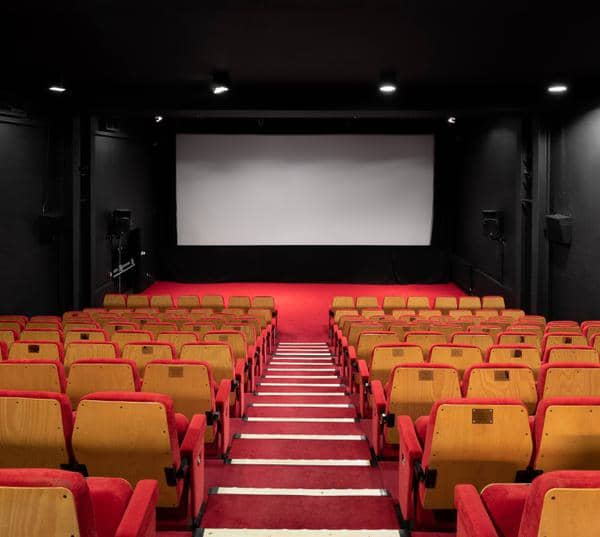 Midlands Arts Centre auditorium with tiered seating for corporate events and film screenings.