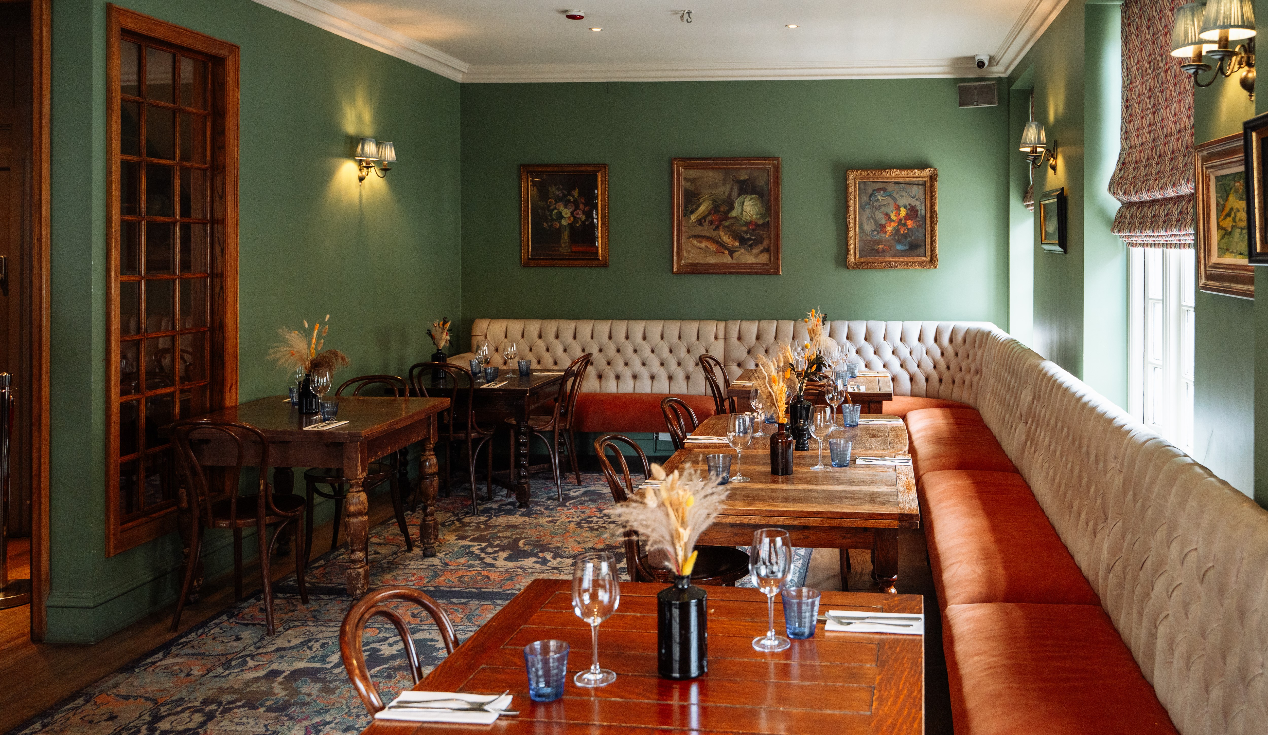 Dorset Room dining space in The Portman, Marylebone; ideal for intimate events and meetings.