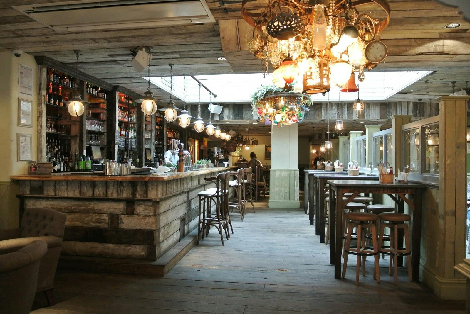 Stylish restaurant bar in The Botanist Birmingham, perfect for networking events and gatherings.