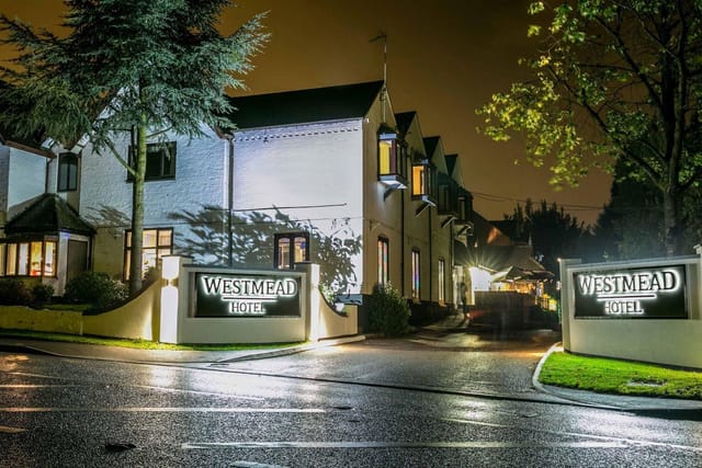 Westmead Hotel at night, ideal for corporate events and social gatherings.