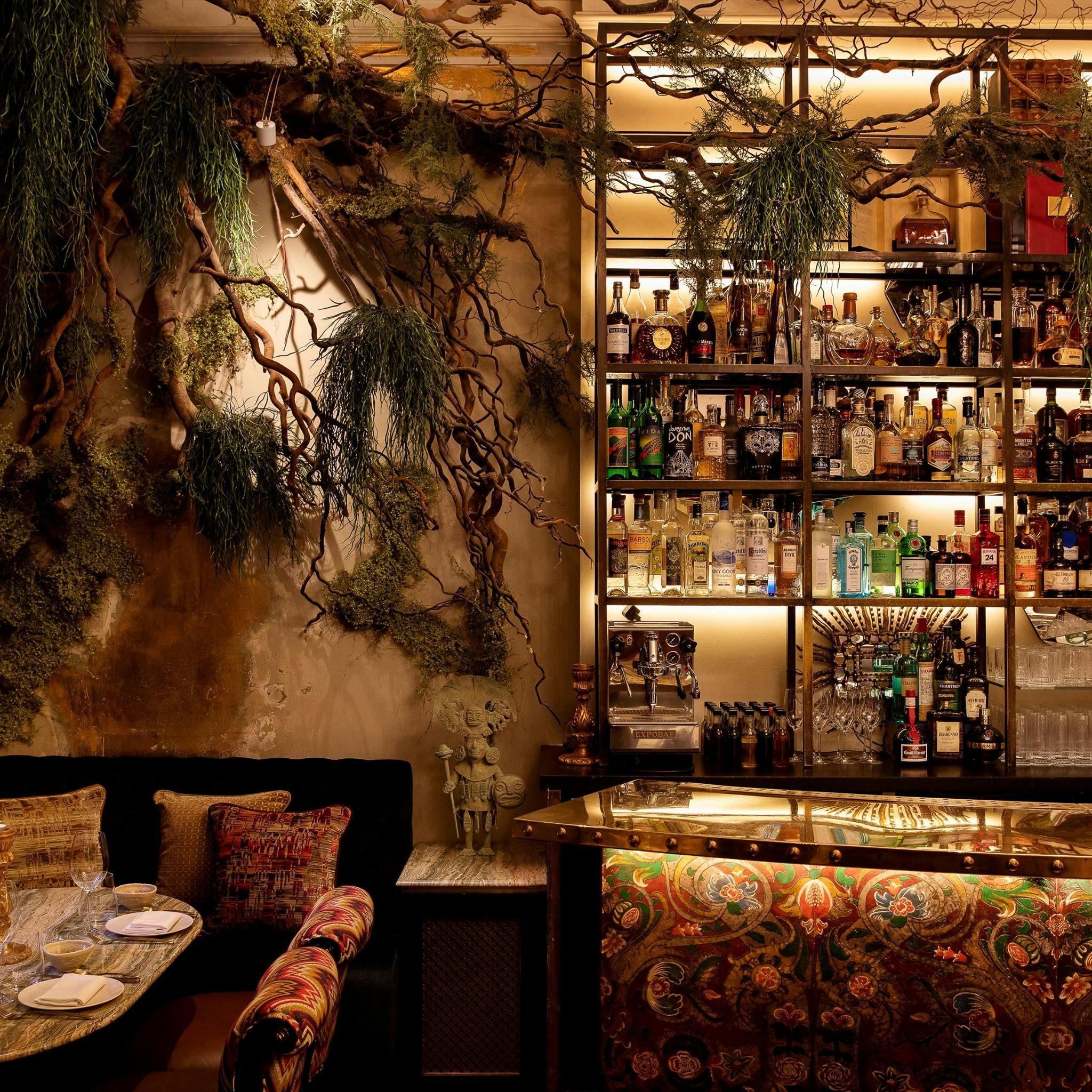 Stylish bar at COYA Mayfair, perfect for cocktail receptions and private parties.