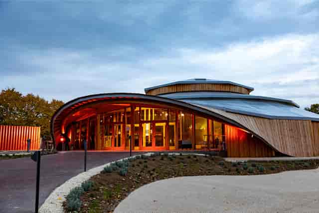Terrasse at Cabaret Sauvage: modern venue with wooden exterior for events and meetings.