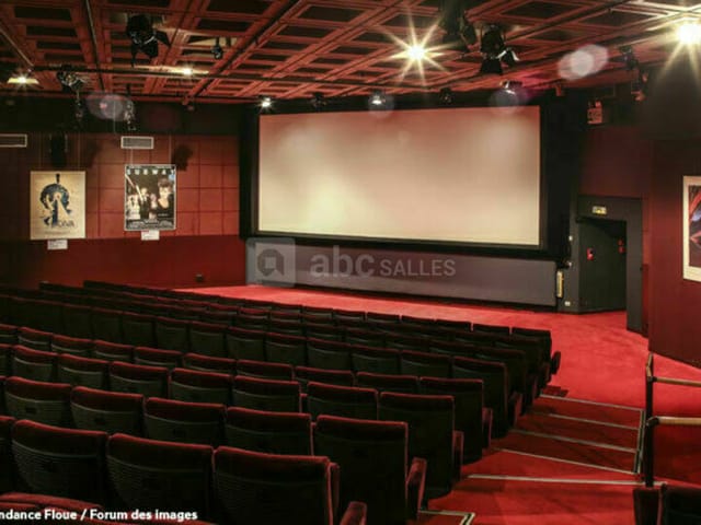 Les salles 20 et 30 theater with large screen, ideal for presentations and film festivals.