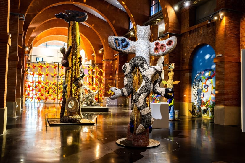 Vibrant art installation at Les Abattoirs, ideal for creative events and exhibitions.