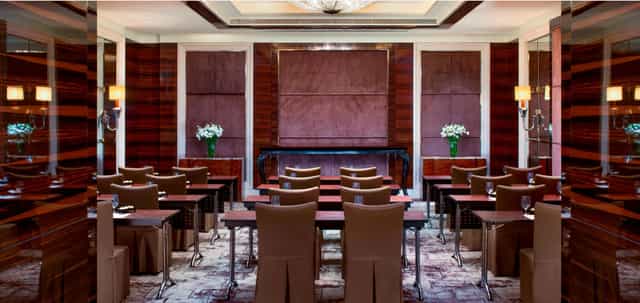 Sophisticated meeting room at The St. Regis Singapore, ideal for corporate events and workshops.