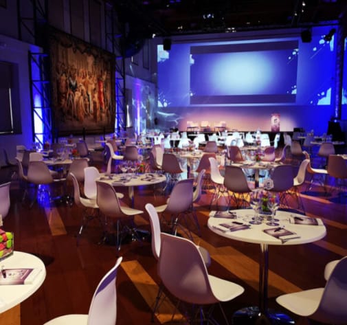 Sala Goya event space with modern setup for meetings and conferences.