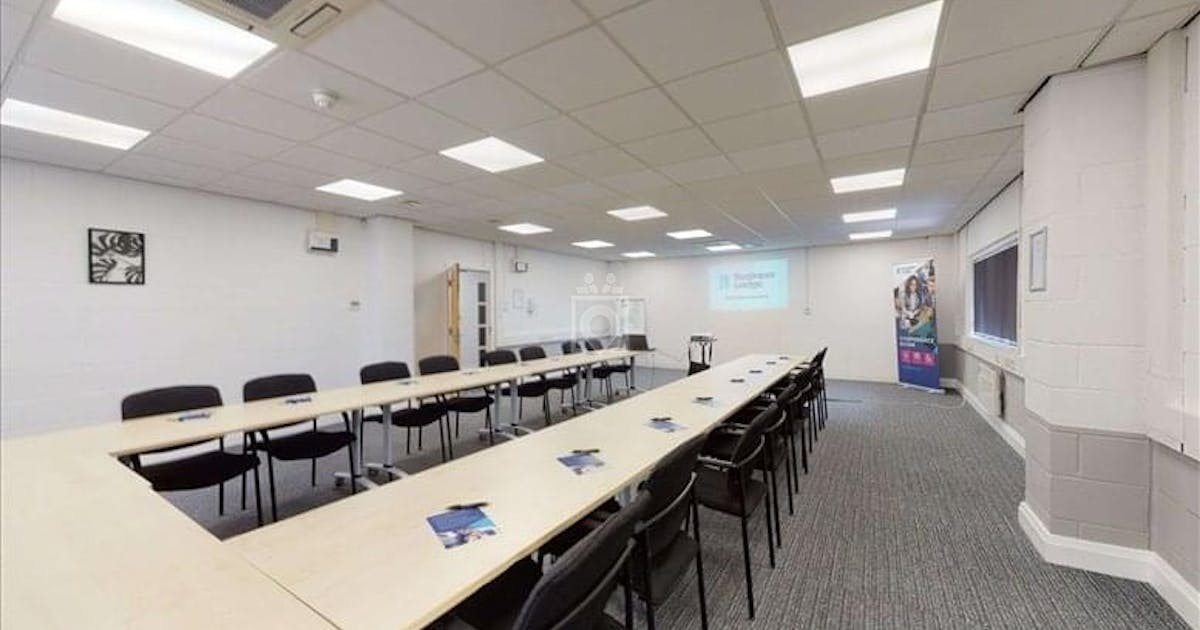 Private office meeting room in Bury Businesslodge, ideal for corporate events and workshops.