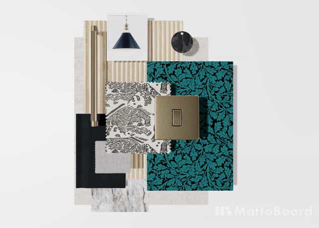 Curated mood board in Sohos Studio for modern event design inspiration.