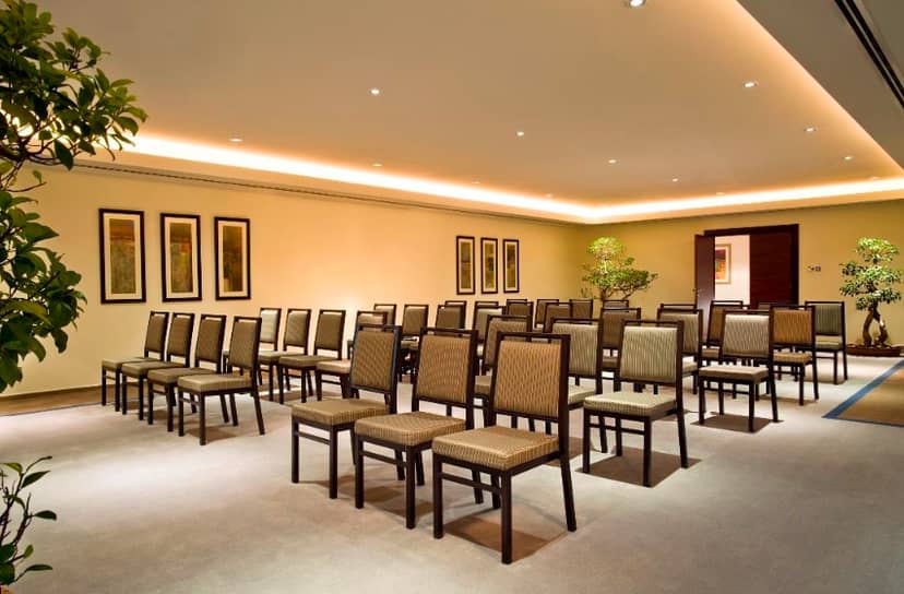 Meeting space at The Westin Dubai with chairs, ideal for corporate events and workshops.