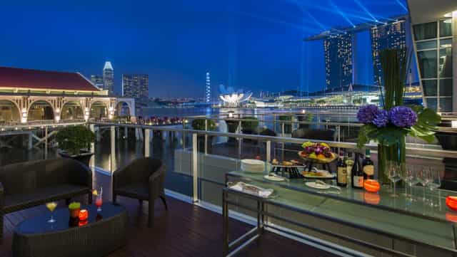 Elegant waterfront venue at The Fullerton Bay Hotel for upscale events and gatherings.