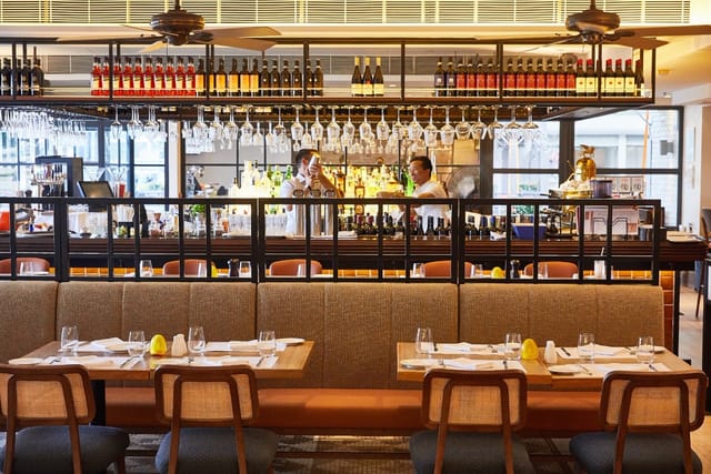 Semi-VIP area at Spasso Restaurant & Bar, ideal for intimate meetings and events.