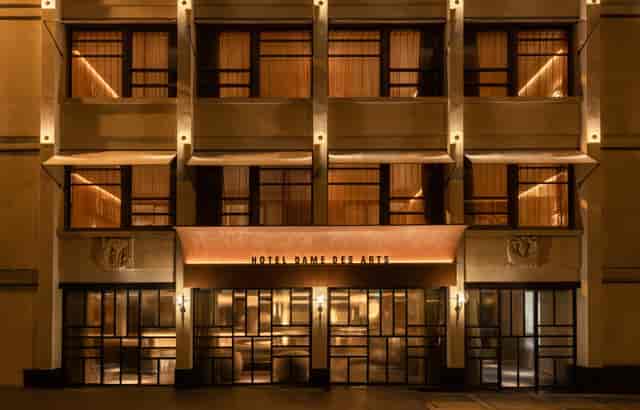 Elegant rooftop venue at Hotel Dame des Arts for upscale meetings and events.