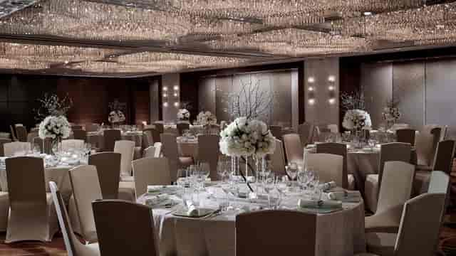 Elegant banquet hall at InterContinental Grand Stanford, perfect for weddings and corporate events.