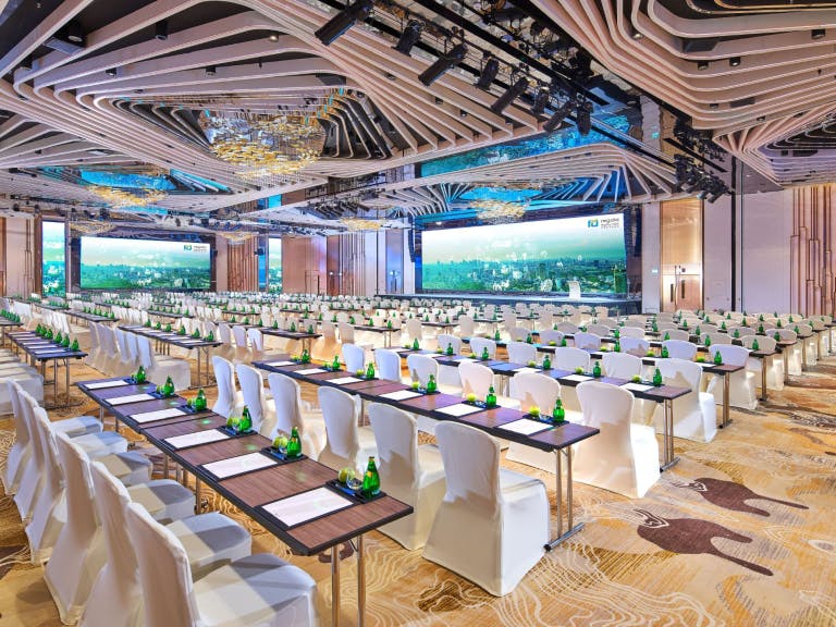 Grand Ballroom at Regal Airport Hotel, spacious conference room for corporate events.