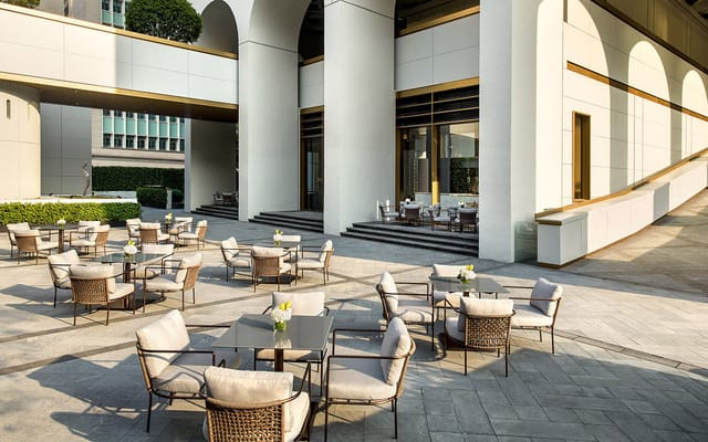 Cotton Tree Terrace outdoor event space in Hong Kong, ideal for networking and gatherings.