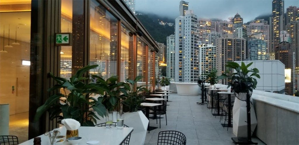 Stylish rooftop venue Popinjays in Hong Kong with city views for upscale events.