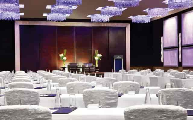 Grand Ballroom at Sheraton Hong Kong, elegant conference setup for professional events.