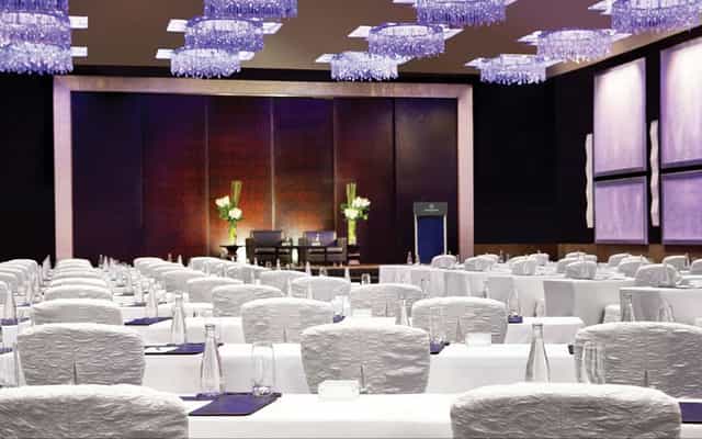 Grand Ballroom at Sheraton Hong Kong, elegant conference setup for professional events.