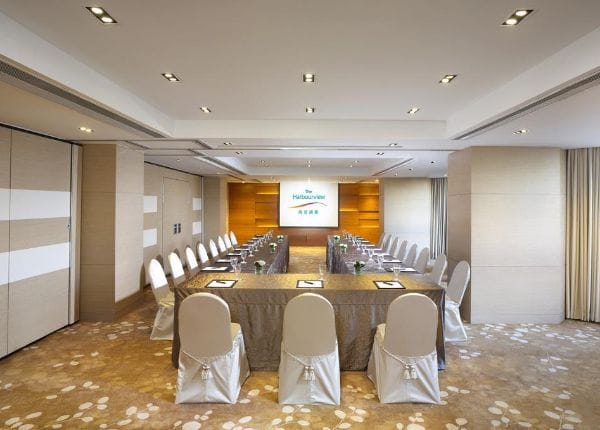 Function Room at The Harbourview with U-shaped table for professional meetings and events.