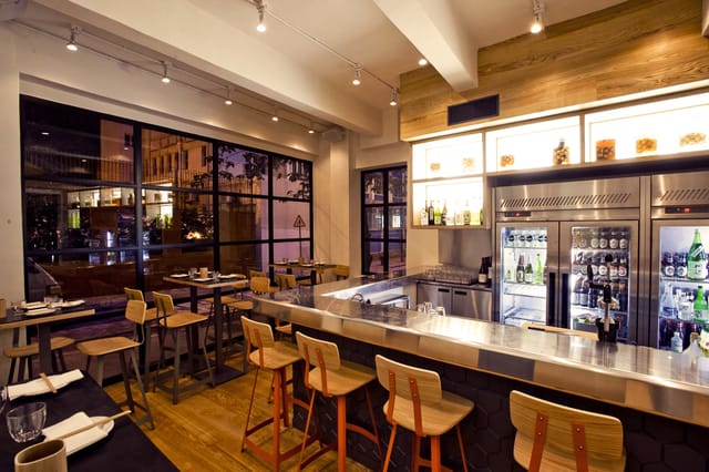 Modern restaurant backroom at Yardbird, ideal for intimate gatherings and corporate events.