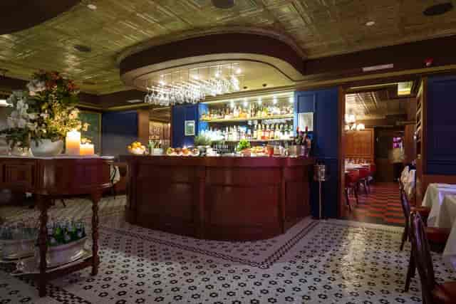 Elegant bar area at The Brick & Back Room, perfect for cocktail receptions and networking.