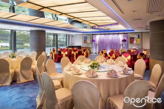 Elegant event space at New World Millennium Hotel, perfect for weddings and corporate gatherings.