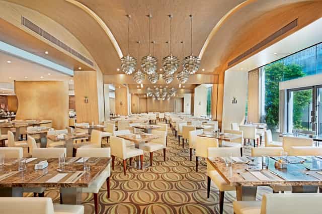 Modern dining space in Harbour Plaza 8 Degrees, ideal for corporate events and receptions.