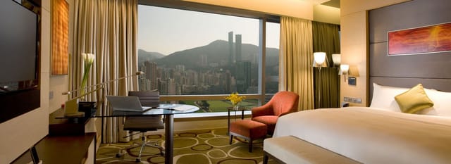 Meeting room with city view at Crowne Plaza Hong Kong, ideal for corporate events.