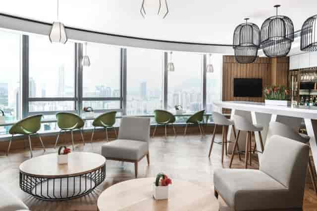 Shantung Room at Cordis Hong Kong: modern event space with city views for networking.