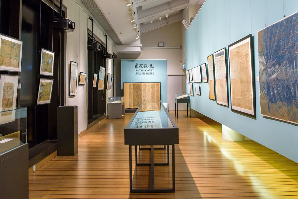 Hong Kong Maritime Museum gallery for art exhibitions and corporate events, featuring elegant displays.