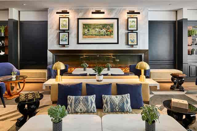 Stylish lounge at Happy Valley Suites, ideal for networking events in Hong Kong.