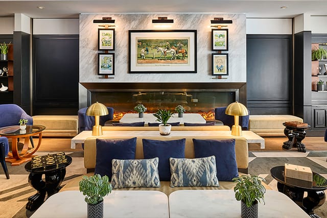 Stylish lounge at Happy Valley Suites, ideal for networking events in Hong Kong.