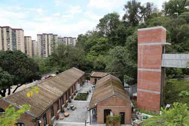Cultural center at Jao Tsung-I Academy, rustic venue for outdoor events and retreats.