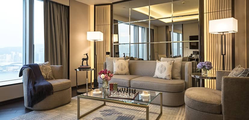 Sophisticated lounge at Four Seasons Place, perfect for networking events and meetings.