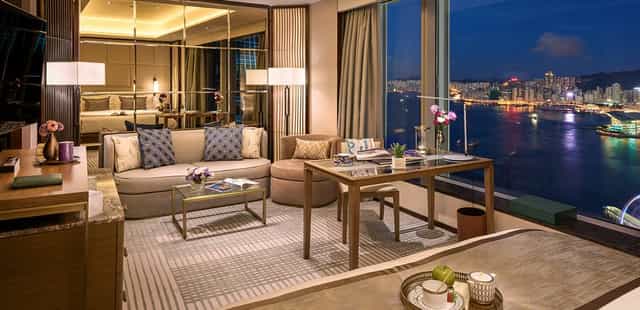 Elegant hotel suite at Four Seasons Place, ideal for VIP events and meetings.