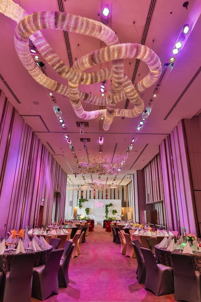 Great Room at W Hong Kong: modern event space with elegant lighting for corporate and social events.