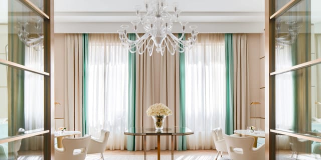 Sophisticated meeting space with elegant decor, ideal for networking events and gatherings.
