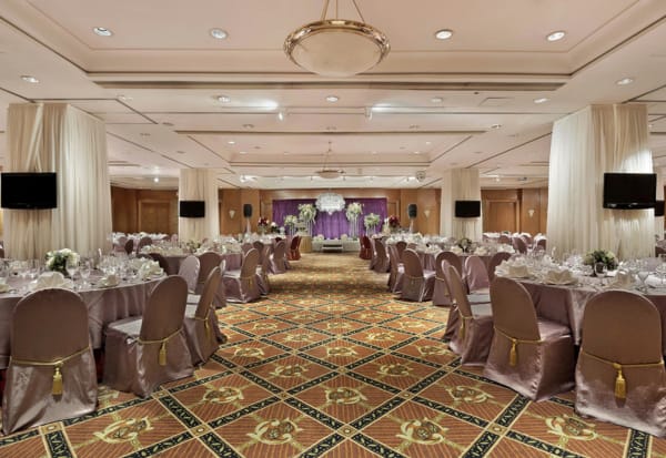 Elegant Grand Ballroom at Harbour Plaza, ideal for weddings and corporate events.