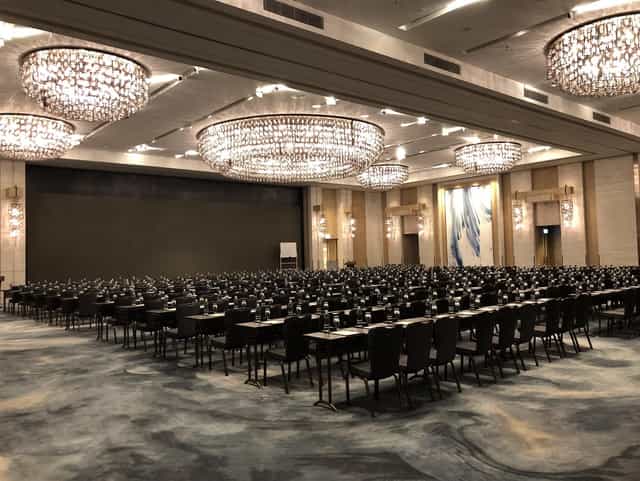 Hung Hom Ballroom in Kerry Hotel, Hong Kong, elegant conference room for corporate events.