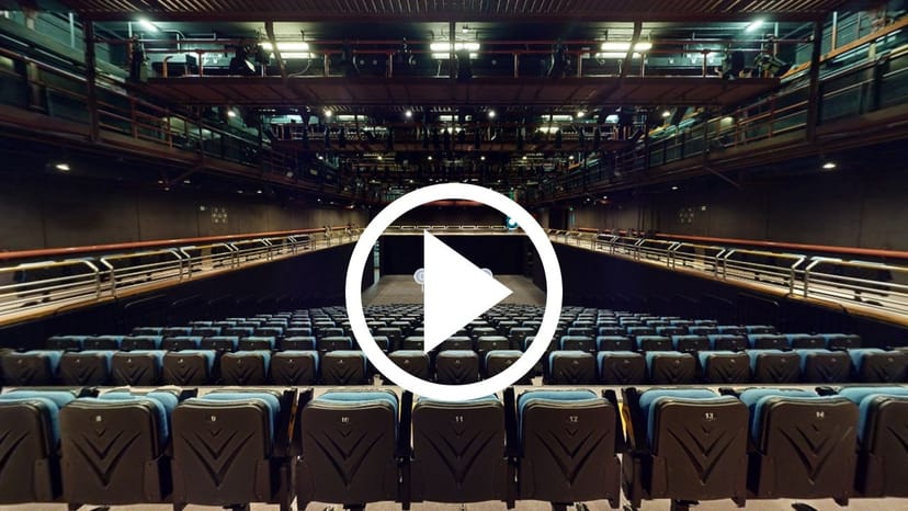 Studio Theatre at Hong Kong Cultural Centre with tiered seating for engaging performances.