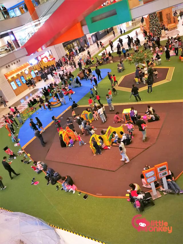 Vibrant family-friendly event space with colorful play areas at D·PARK.