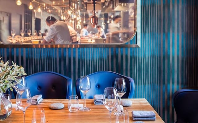 Private dining room at VEA with elegant table setup for intimate gatherings and corporate dinners.