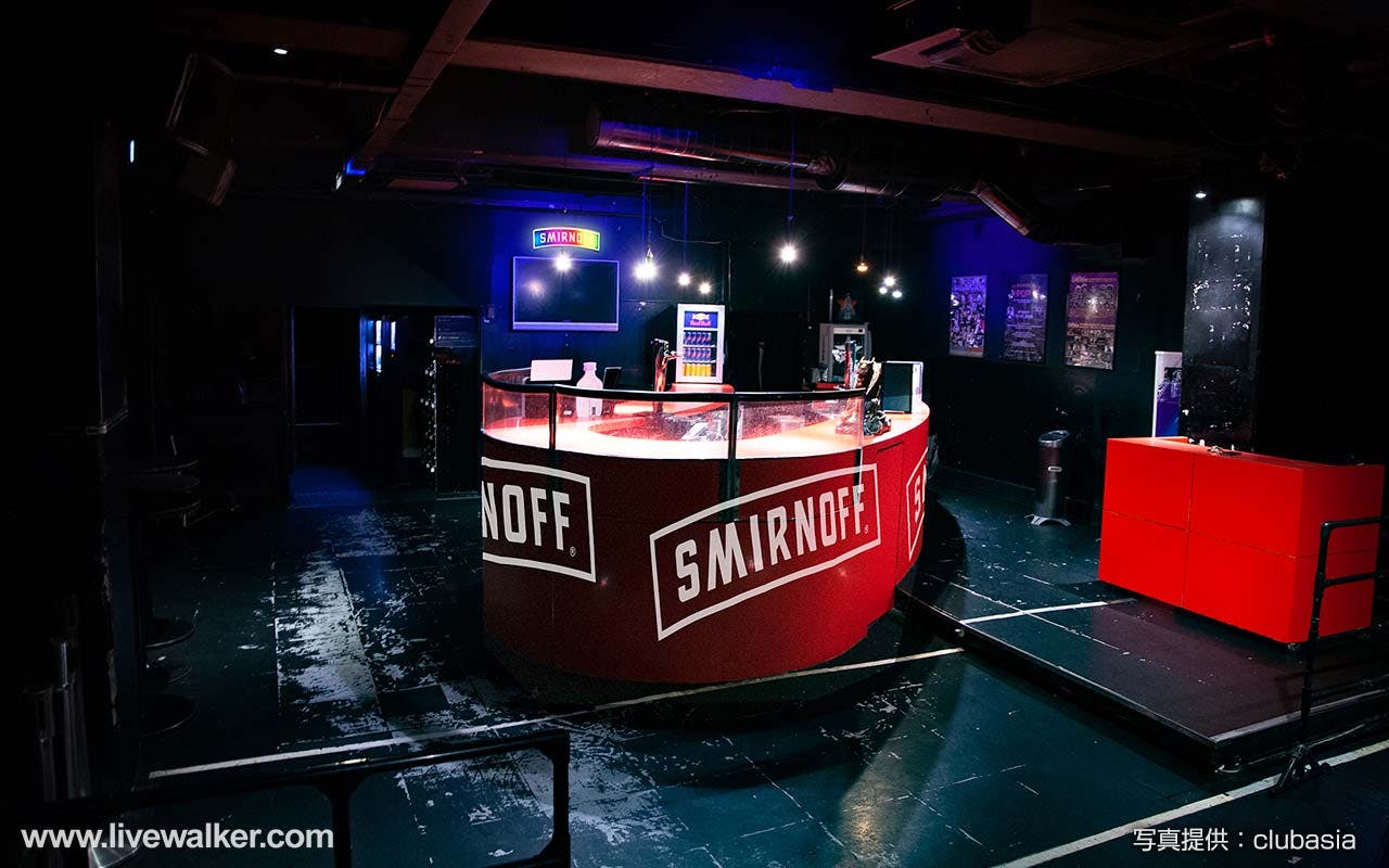 Sleek bar setup at Club Asia, ideal for networking events and socializing.