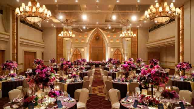 Elegant InterContinental Ballroom in PACIFICO Yokohama, perfect for weddings and galas.