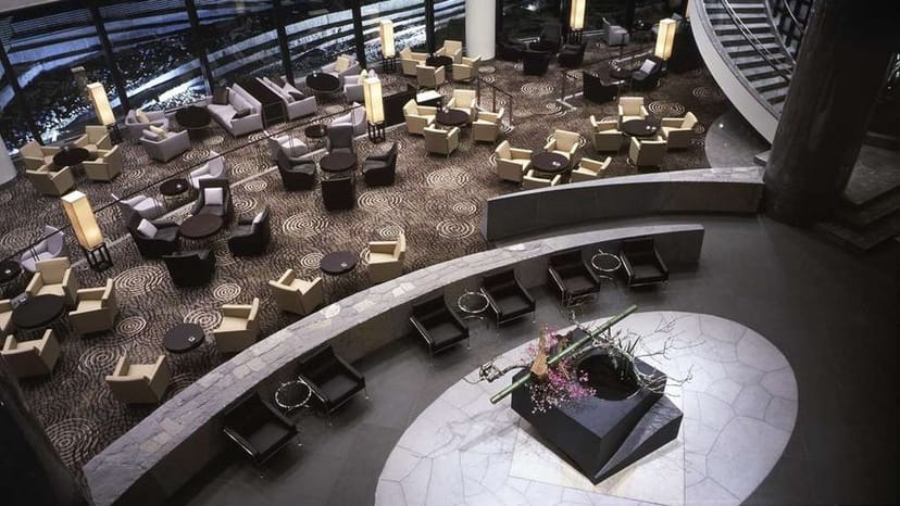 Cerulean Tower Ballroom lobby with elegant seating for networking events and meetings.