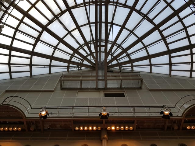 Atrium in Spiral: spacious venue with glass ceiling, perfect for conferences and events.